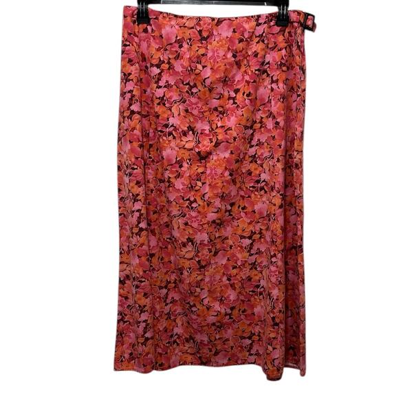 TALBOTS Skirt Womens Size 16 Floral Print Side Zipper Spring - Picture 1 of 5